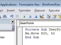 VBA - Como fixar um Formulrio (UserForm)?