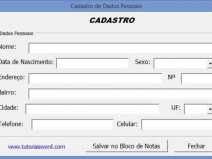 VBA - Salvar dados do formulrio no Bloco de Notas.