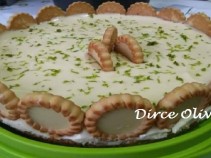 Torta de mousse de limo com biscoitos tortinhas limo.