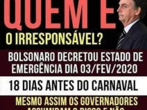 Bolsonaro decretou estado de emerg�ncia antes do Carnaval, mas os governadores ignoraram?