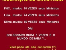 � verdade que os presidentes anteriores trocaram mais ministros que Jair Bolsonaro?