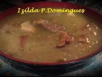 Creme de ervilhas com bacon.