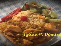 Porco atolado ou pernil com mandioca e arroz, confira!