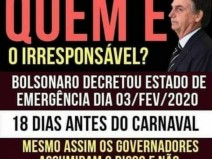 Bolsonaro decretou estado de emergência antes do Carnaval, mas os governadores ignoraram?