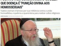 O ministro da Saúde de Israel contraiu o coronavírus após dizer que a doença é castigo divino aos gays?