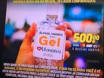 A Igreja Universal está vendendo álcool ungido em gel por R$ 500?