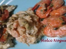 Risoto cremoso de frutos do mar.