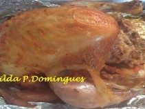 Farofa de calabresa e bacon para frango assado.