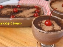 Arroz doce com chocolate