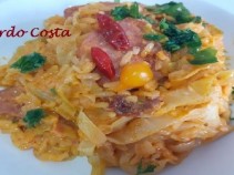 Receita com arroz e um delicioso gratinado.