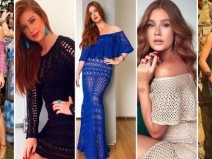 No Outono ou no Ref�gio do Lar Use Vestidos de Tricot