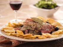 Bifes de vaca  portuguesa