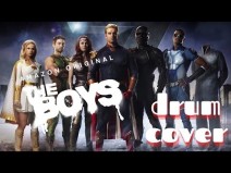 Baterista grava verso para o tema de The Boys