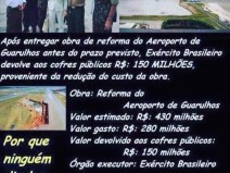 O Ex�rcito Brasileiro devolveu 150 milh�es economizados em obra de aeroporto? 