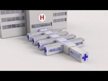Arquitetos usam contentores para cpsulas de bioconteno para o COVID-19