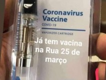 Vacinas contra a COVID-19 estão sendo vendidas na rua 25 de Março, em São Paulo?
